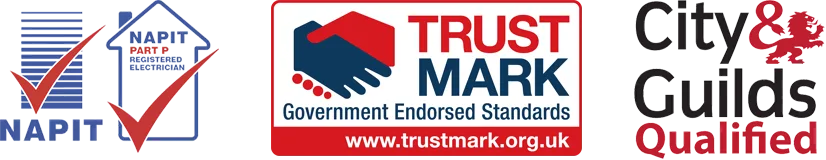 NAPIT Registered Electrician, TrustMark Government Endorsed Standards, City & Guilds Qualified